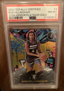 2024 Panini Totally Certified Basketball Rob Dillingham Graffiti Gold /10 PSA 8 - Bild 1 von 3
