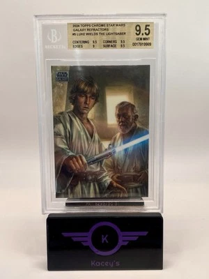2024 Topps Star Wars Galaxy Luke Wields The Lightsaber Chrome Refractor #5 BGS 9 - Image 1 of 2