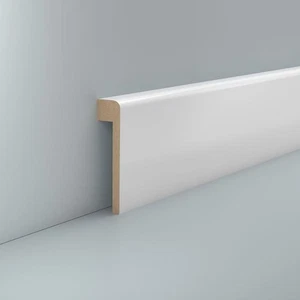 Sockelleiste Abdeckleiste Fliesensockel 19x80 mm Weiß RAL 9016 MDF foliert - Bild 1 von 4