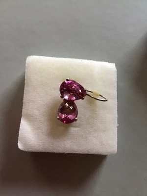 Thomas Sabo Seltene Pinke Rosa Tropfen Ohrringe 925 Sterling Silber - Bild 1 von 3