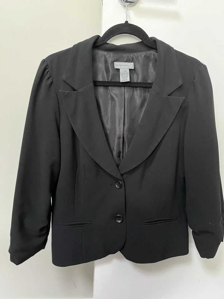 LADIES BLACK BLAZER SZ 14 - image 1 of 3