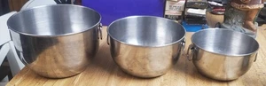 Set of 3 Farberware #734 Nesting Mixing Bowls Stainless Steel Double Thumb Rings - Picture 1 of 13