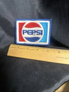 Vintage Pepsi Cola Aufnäher rot weiß und blau Uniform Logo bestickt 4" lang - Bild 1 von 1