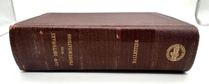 Ballentine's Law Dictionary With Pronunciations 1930 Hardcover Book - Bild 1 von 12
