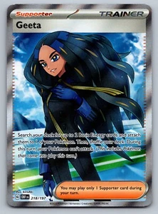 Geeta 218/197 Trainer Full Art Rare Obsidian Flames Pokemon TCG NM - Picture 1 of 2