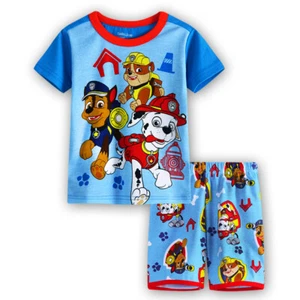cartoon Boys pjs pyjamas spring autumn sleepwear size 1-6 in blue