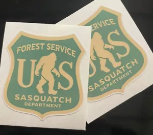 Pair Sasquatch Bigfoot vinyl cut sticker decal 2" X2 .25” Cell Phone Laptop - Picture 1 of 2