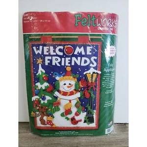 DIMENSIONS FELTWORKS 2005 KIT GIFT GIVER BANNER SNOWMAN WELCOME #8143 NEU - Bild 1 von 7
