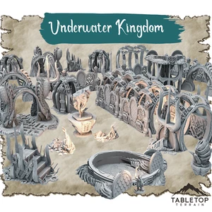 Unterwasserkönigreich - Thematisches Dungeongelände - Fantasy-Tischgelände - Bild 1 von 10