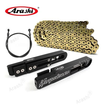Fit Suzuki Hayabusa GSX1300R 1999-2007 Extended Swingarm Brake Hose Drive Chain - Image 1 of 4