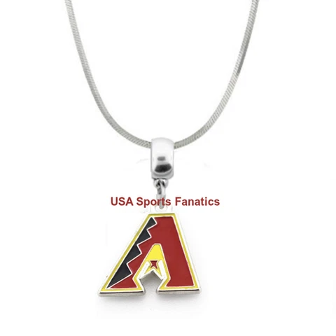 MLB Arizona Diamondbacks Team Logo Pendant Necklace On A 925 Snake Chain 5 Sizes Cover