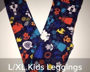 NWT LuLaRoe Disney Kids' L/XL SNOW WHITE Icon NAVY BLUE Leggings [3 AVAIL/Disct] - Picture 1 of 2