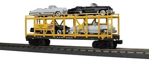 MTH 30-76879 RAILKING CHICAGO NORTHWESTERN AUTO CARRIER W/ CADILLAC COUPES - NEW - Picture 1 of 4