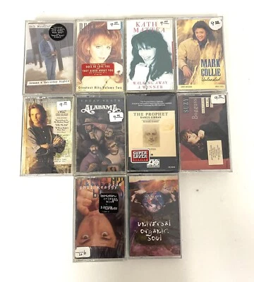 SEALED CASSETTE LOT Bob Woodruff ALABAMA Billy Dean REBA MCENTIRE Suzy Bogguss++ - Image 1 of 4