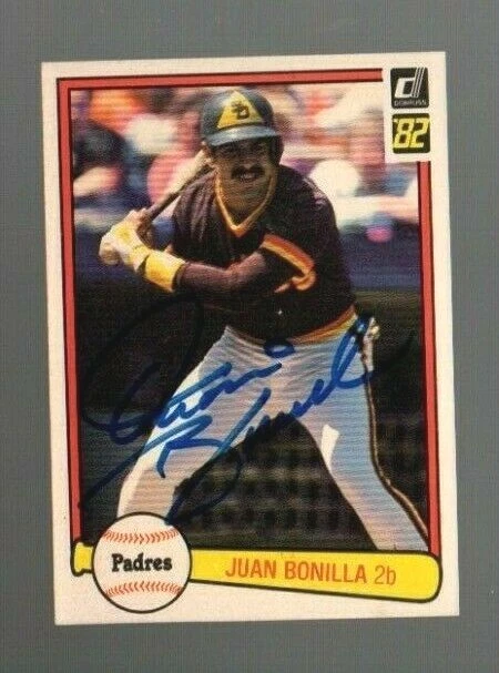 Juan Bonilla 1982 Donruss authentic autographed card Padres - Image 1 of 1