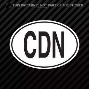 CDN Canada Country Code Oval Sticker Self Adhesive Vinyl Canadian euro - Picture 1 of 1