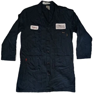 Used FR Lab Coats Fire Resistant Workrite Bulwark Steel Grip blue navy - Picture 1 of 7