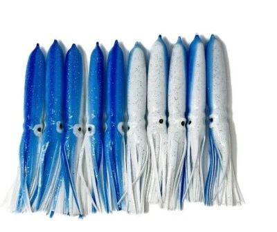 Fishing Guru Tackle’s Shell Squid Trolling Squid Skirt Bulb Squid 6inch 10pack - Image 1 of 4