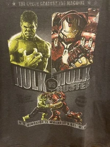 T-shirt Hulk Vs Hulkbuster media nuova senza etichette Avengers Iron Man Marvel fumetto adulto LRG - Foto 1 di 4