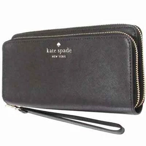 Kate Spade Staci großes schwarzes Lederarmband WLR00631 neu mit Etikett 239 $ Einzelhandel - Bild 1 von 12