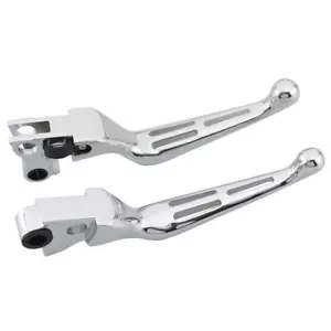 2x Chrome Hand Levers Clutch Brake Lever For Harley Sportster XL Glide/ Softail - Picture 1 of 11