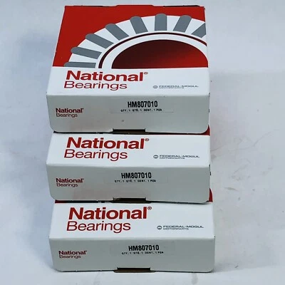 LOTE DE 3 RODAMIENTOS NACIONALES #HM807010 DIFERENCIAL PIÑÓN CARRERA Foto 1 de 4