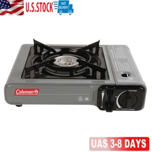 Durable 7,650 BTUs Single Burner Butane LPG Gas Camping Stove Adjustable Burner - Picture 1 of 8
