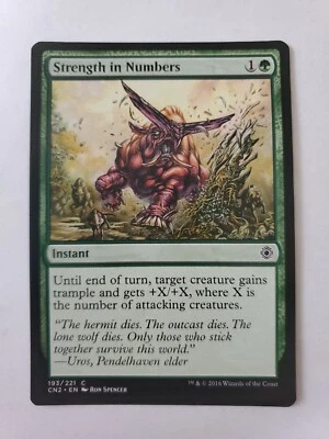 MTG Magic The Gathering Card Strength in Numbers Instant Green Conspiracy Take T - Image 1 of 2