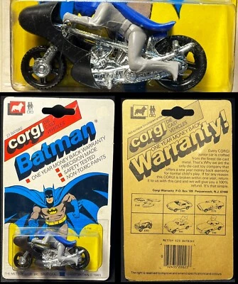 1983 HTF CONDITION vTg Batman Batbike Motorcycle DC Comic Superhero Die Cast - Image 1 of 4