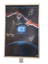 E.T. The Extra Terrestrial Cast Signed 27x41 Movie Poster Exact Proof ACOA