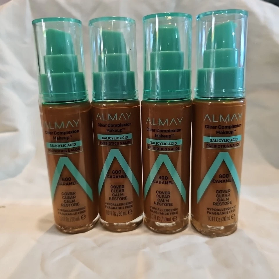 Almay Clear Complexion Acne Foundation for Sensitive Skin 800 Caramel 4 Pk Offer - Image 1 of 1