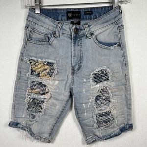 WAIMEA Denim Shorts skinny fit Kids size 12 Distressed Ripped Damaged Jeans. F - Picture 1 of 11