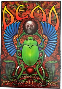 Póster de concierto original de The Dead Warfield 2004 San Francisco Chris Shaw - Imagen 1 de 6
