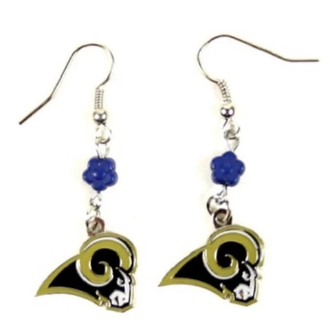 Los Angeles Rams NFL Sophie Style Dangle Earrings By Aminco Cover