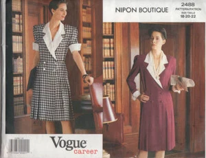 Schnittmuster Vogue Designer American Original Career 2488 Nipon Boutique Kleid - Bild 1 von 2