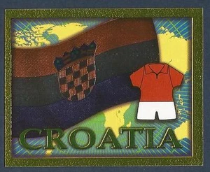 MERLÍN-COPA MUNDIAL OFICIAL INGLATERRA 1998- #302-BANDERA DEL EQUIPO CROACIA Y KIT LOCAL - Imagen 1 de 1