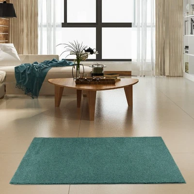 Solid Color Custom Size Runner Area Rugs Teal - 3' x 6' Rectangle, Indoor, St... - Image 1 of 4