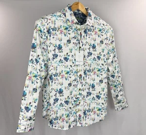 Robert Graham Button-Up Shirt Mens 2XL Art Floral FlipCuff LS Cotton Stretch NEW - Picture 1 of 13