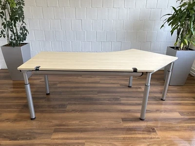 WINI 135-Grad-Winkelschreibtisch links 215x80cm Ahorn Alu - Bild 1 von 4