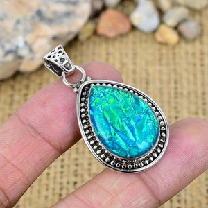 Australian Triplet Opal Gemstone Handmade 925 Sterling Silver Jewelry Pendant - Picture 1 of 4