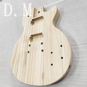 Cuerpo de guitarra eléctrica estilo LP sin terminar madera de paulownia guitarra de madera natural nueva - Imagen 1 de 17
