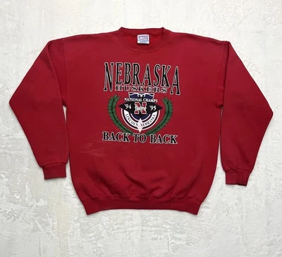 Sudadera De Colección Nebraska Cornhuskers Para Hombres XL NCAA Fútbol Espalda Años 90 Foto 1 de 4