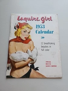 Esquire Girl 1953 Pinup Girl Calendar And Sleeve - Picture 1 of 15