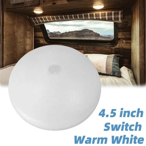 Luz de techo LED 4,5" 12 V RV cámper debajo del gabinete lámpara domo cálida con interruptor - Imagen 1 de 12