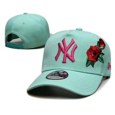 NEW YORK NY YANKEES MLB Gorra de béisbol de ala curva ajustable a presión negra para hombre Foto 1 de 4