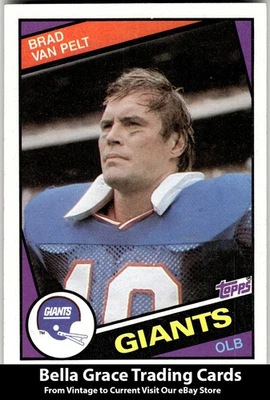 1984 Topps Brad Van Pelt #323 New York Giants NFL Football - Image 1 of 2