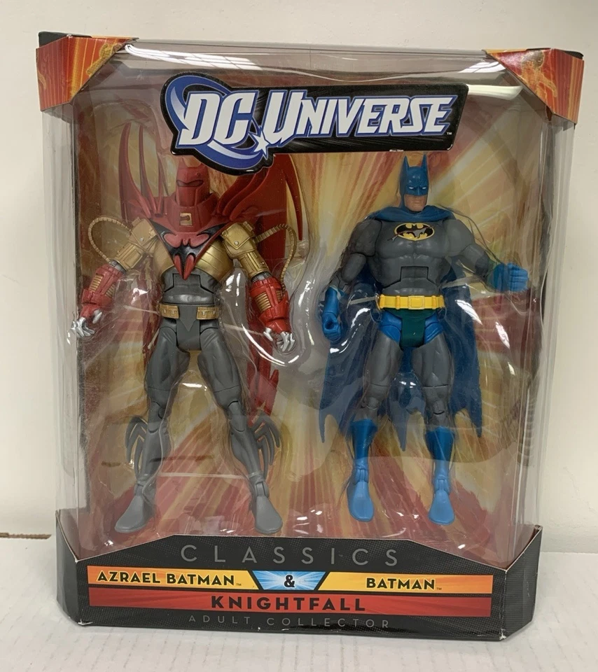 Mattel DC Universe Classics KNIGHTFALL AZRAEL BATMAN & BATMAN, Paquete de 2, Nuevo, Sin usar, en caja sellada Foto 1 de 4