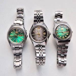 Orologio Orient Japan 21 Jewels Cristallo ARGENTO 50 Water Resist 3 orologi - Foto 1 di 6