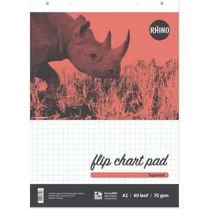 Rhino A1 Flip Chart Paper Pad, 80-Page 20mm Squared Paper X 1 Pad - Picture 1 of 4