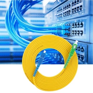 Single Mode Fiber Optic Jumper PVC Case Sc -Sc UPC 15 Meters Length New - Picture 1 of 22